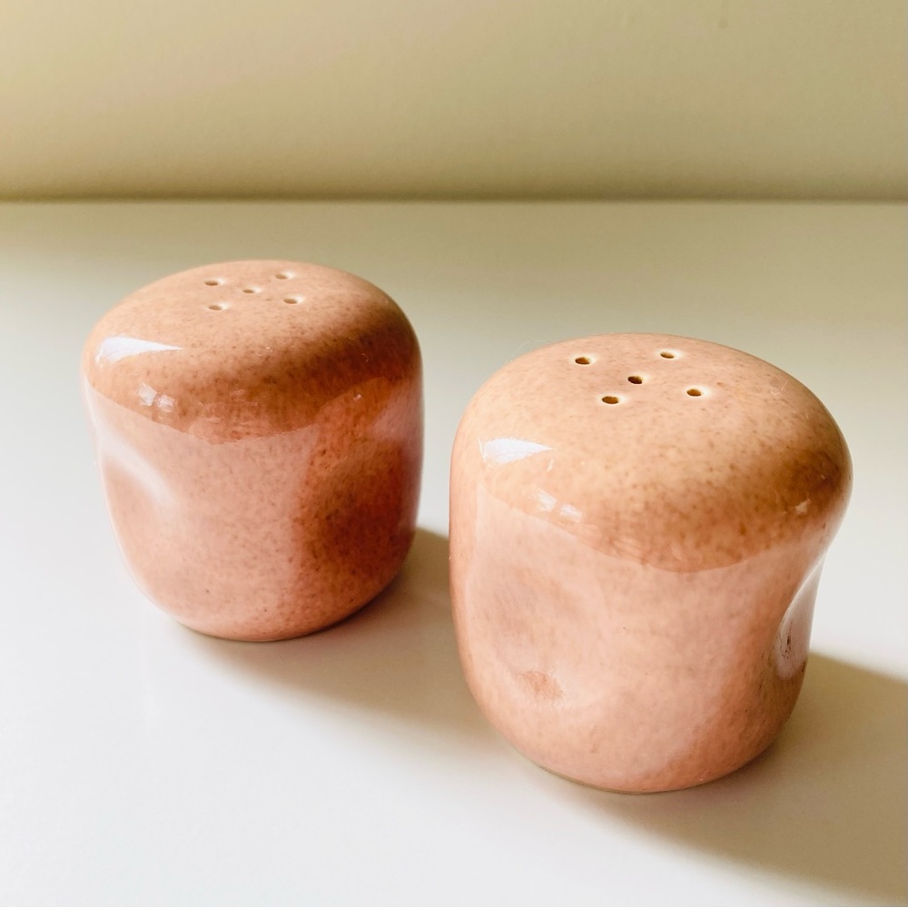 Russel Wright Pink Salt + Pepper Shakers